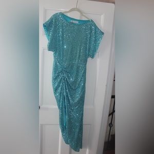 Gorgeous blue sequin dress! Never worn